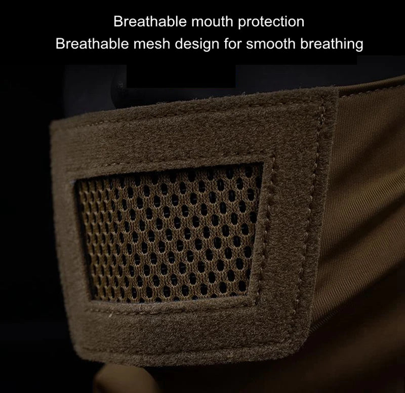 Tactical Knight Mask Outdoor Breathable Elastic Soft Mask Shooting Airsoft Free Ears Face Protective Airsoft Combat Headgear