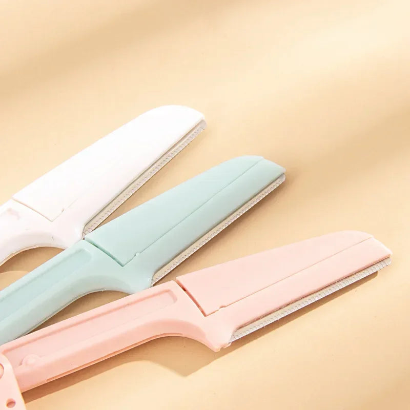 1/3pc Safe Folding Ladies Face Shaver Eyebrow Trimmer Blade Anti-Scratch Razor Makeup Tools Eyebrow Trimmer Face Razor for Women