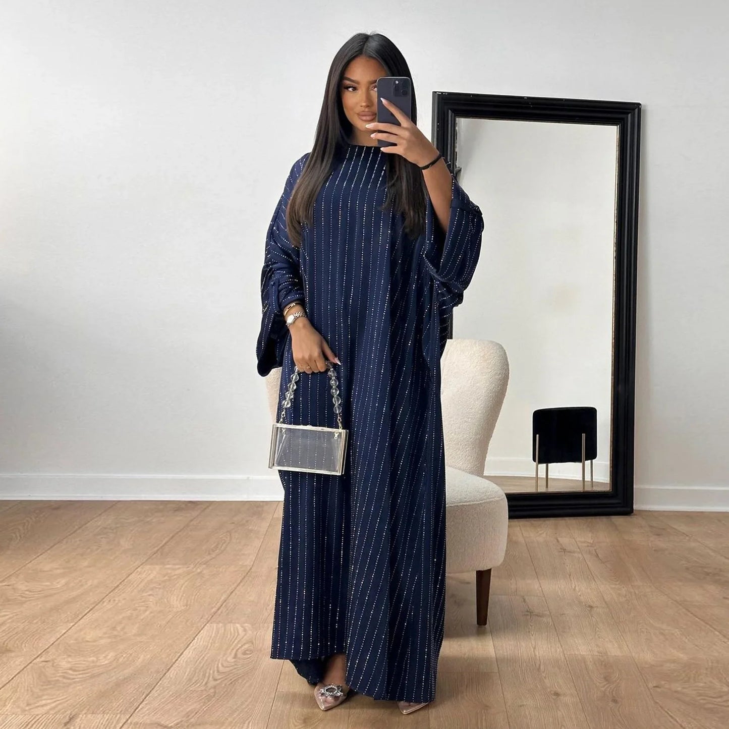 2025 Luxury Dubai Abaya Dress for Muslim Women Ramadan Eid Saudi Arabia Party Jalabiya Clothing Islamic Turkey Modest Long Robe