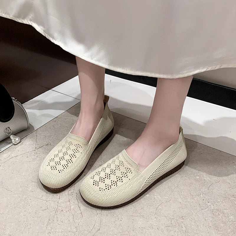shoes woman 2025  shoes woman 2025  women's sneakers free shippiing shoes  Summer breathable knitted casual shoes