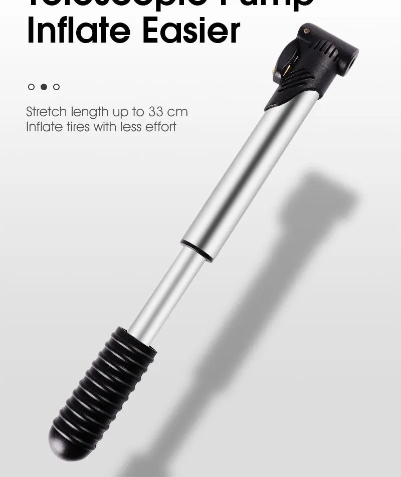 WEST BIKING Portable Mini Bicycle Pump Cycling Hand Air Pump Ball Tire Inflator Schrader Presta Valve MTB Road Bike Accessories