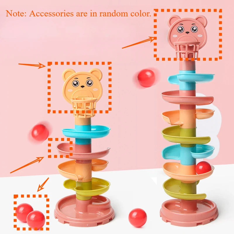 Rolling Ball Baby Toys Development Games Montessori Educational Toys Montessori Activity Stacking Toys For Babies(Color Random)