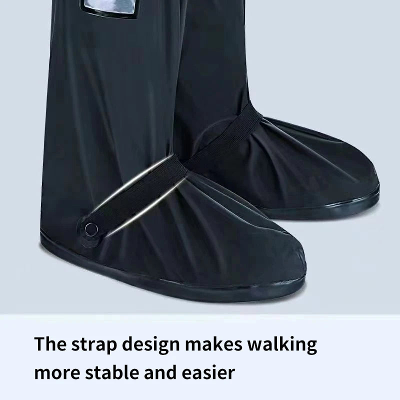 Thicken High Tube Outdoor Camping Waterproof Shoes Reusable Motorcycle Cycling Bike Rain Boot Shoes Covers Rainproof Shoes Cover