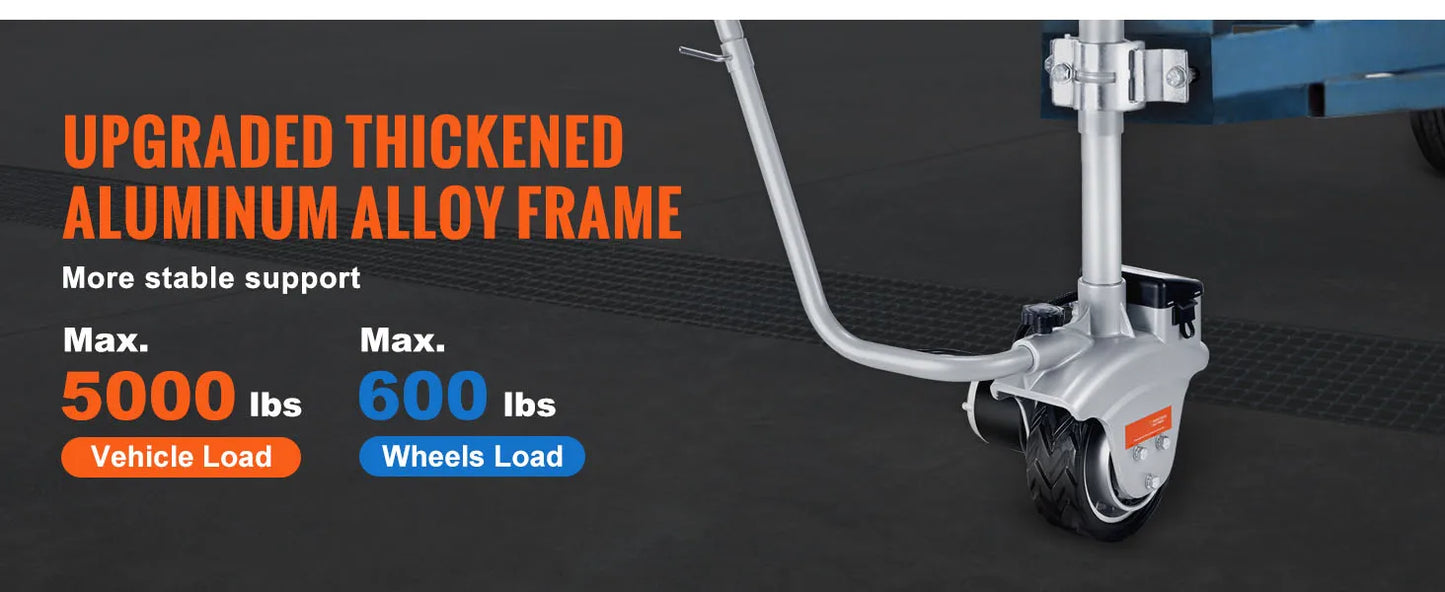 SucceBuy5000lbs Electric Trailer Dolly 12V Trailer Jockey Wheel with 22 ft/min Speed & Adjustable Height for Moving Caravan