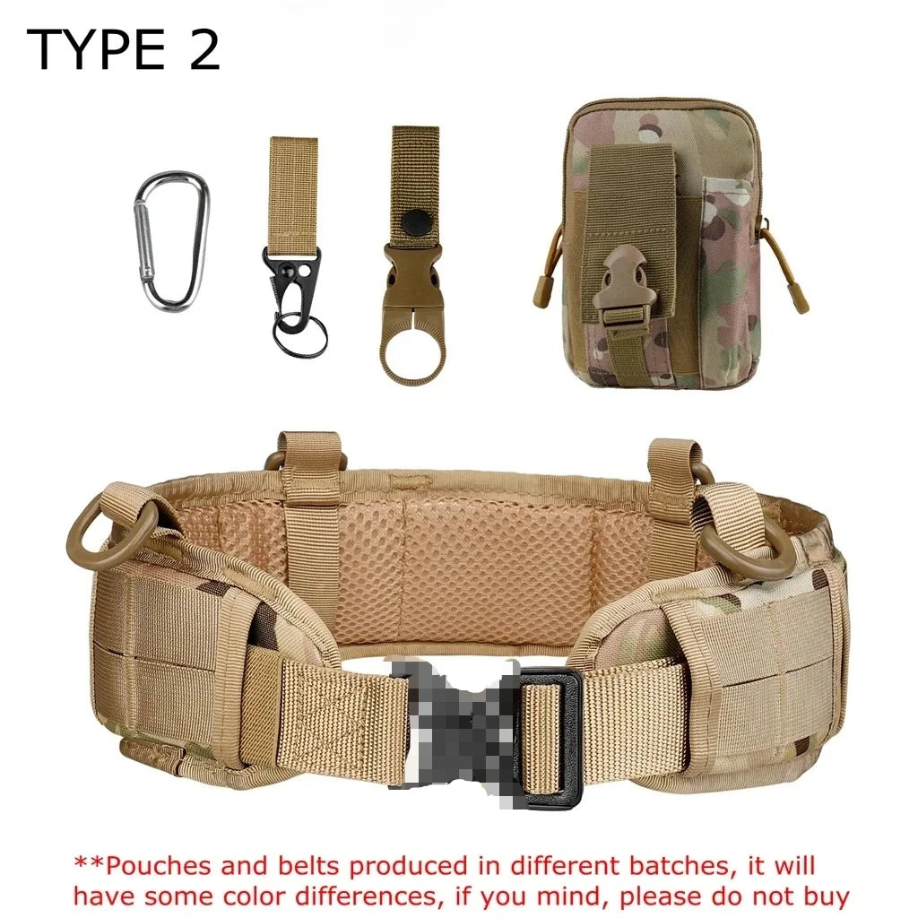 Tactical Padded Belt Airsoft CS Combat Molle Airsoft Belts Duty Paintball Waist Belt War Game Hunting Accessories