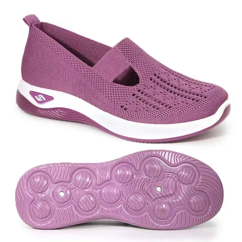 Orthopedic Shoes for Women Walking Shoes Slip On Arch Support Memory Foam Breathable Sneakers Summer Comfortable Casual Trainers - Belvar