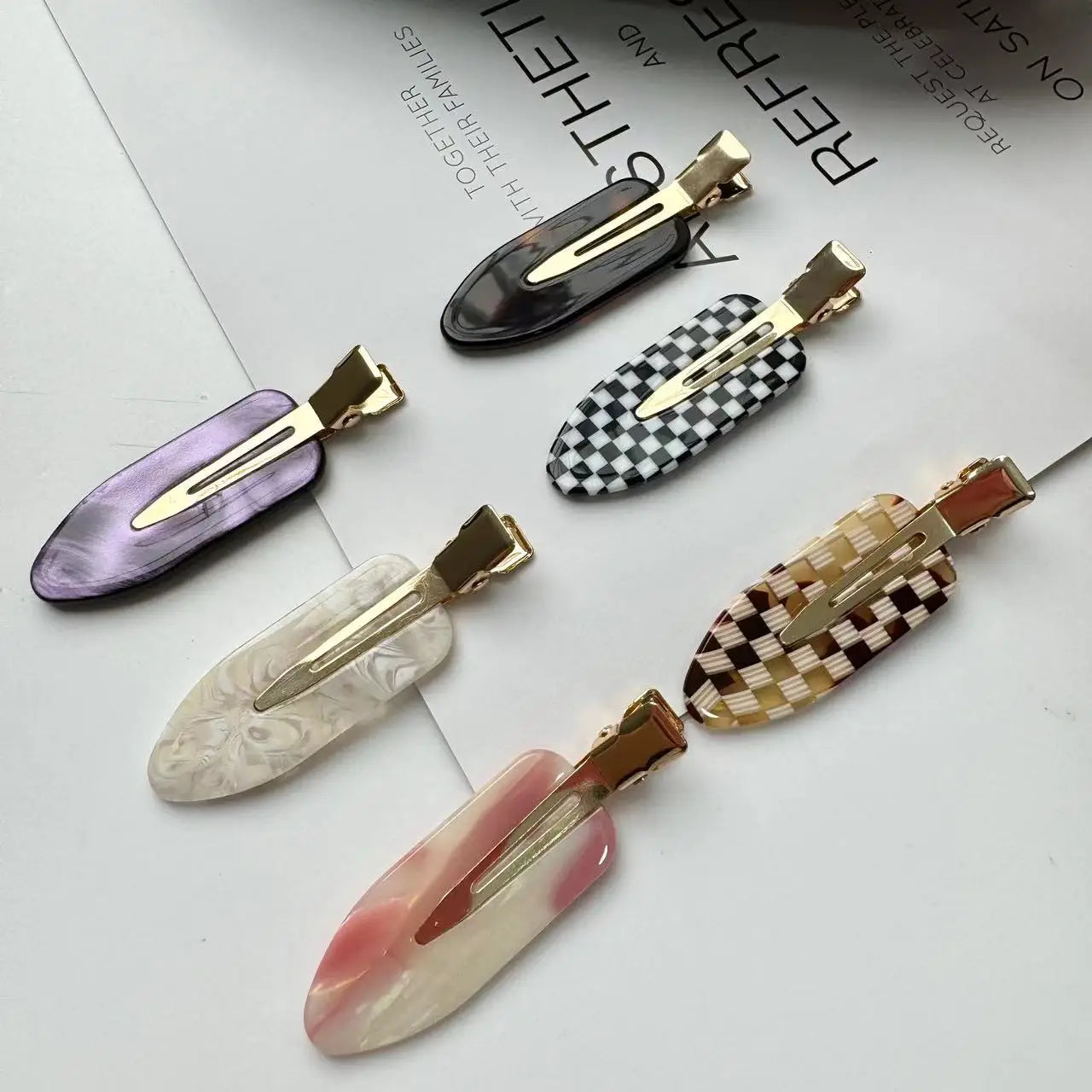 Traceless Hairclips for Girls and Women Acetate Hair  Clip Make up Hair tools Hair Accessories
