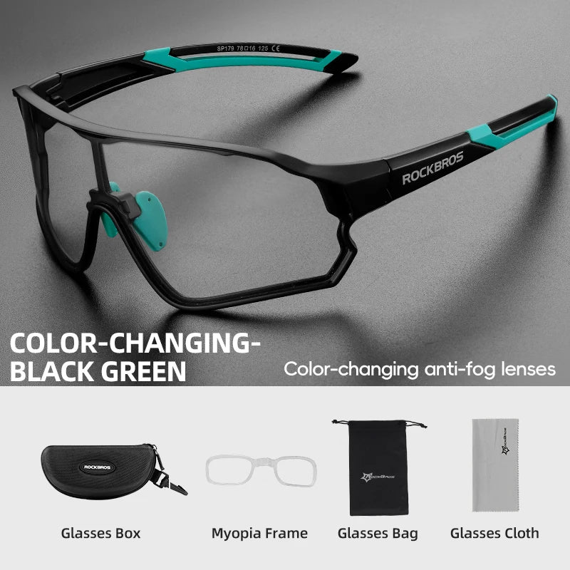 ROCKBROS Bike Glasses Polarized / Photochromic UV400 Sun Protection Sports Eyewear Bicycle Sunglasses MTB Road Cycling Glasses