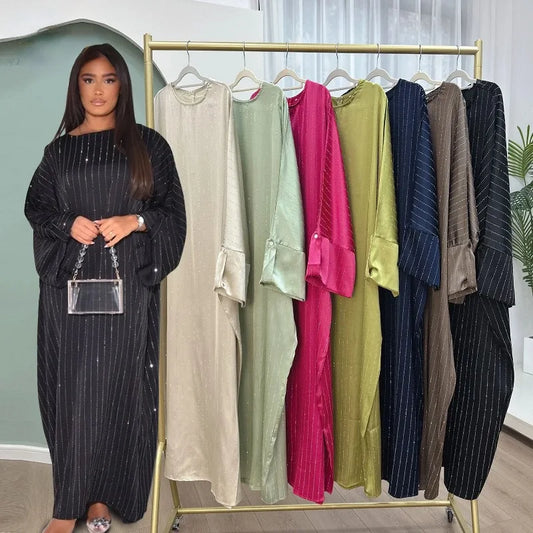 2025 Luxury Dubai Abaya Dress for Muslim Women Ramadan Eid Saudi Arabia Party Jalabiya Clothing Islamic Turkey Modest Long Robe