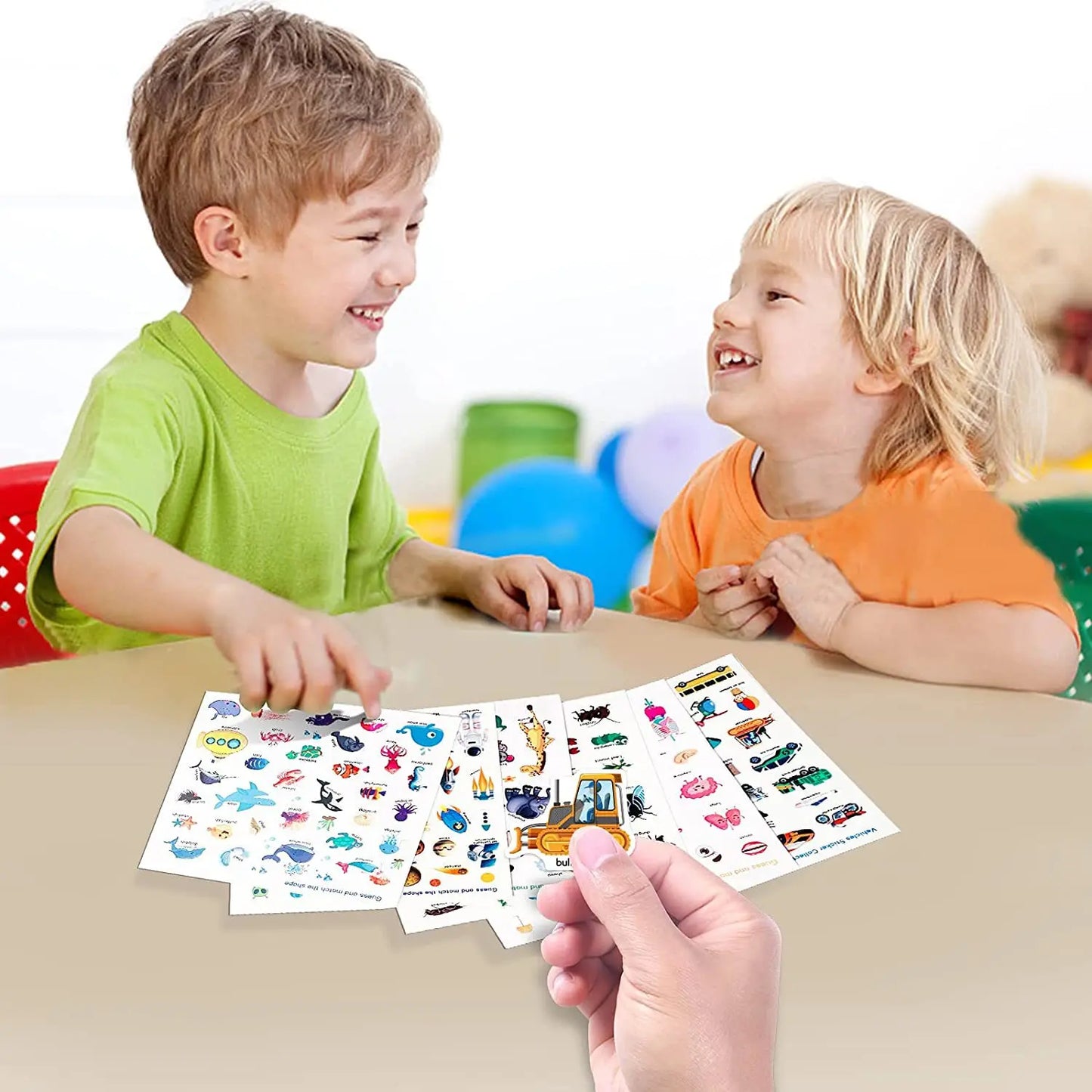 Reusable Cartoon Animal Scene Stickers for Kids DIY Hand-on Puzzle Learning Cognition Puzzle Book Educational Toy Gift for Child