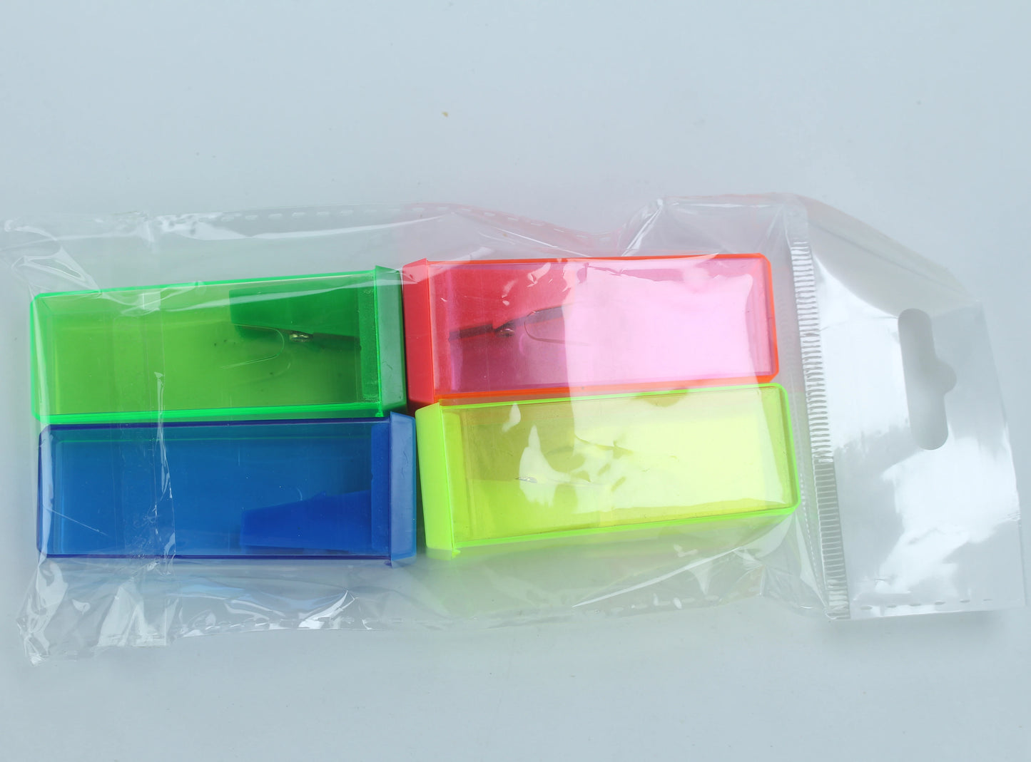 Rectangle 4 Colors  Pencil Sharpener Transparent Smart Sharpers Long Service Life For Office 557