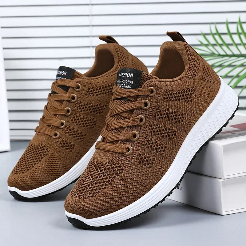 Women's Shoes 2025 Spring New Fashion Soft Walking Flats Non-slip Casual Sport Tennis Shoes Athletic Sneakers for Lady
