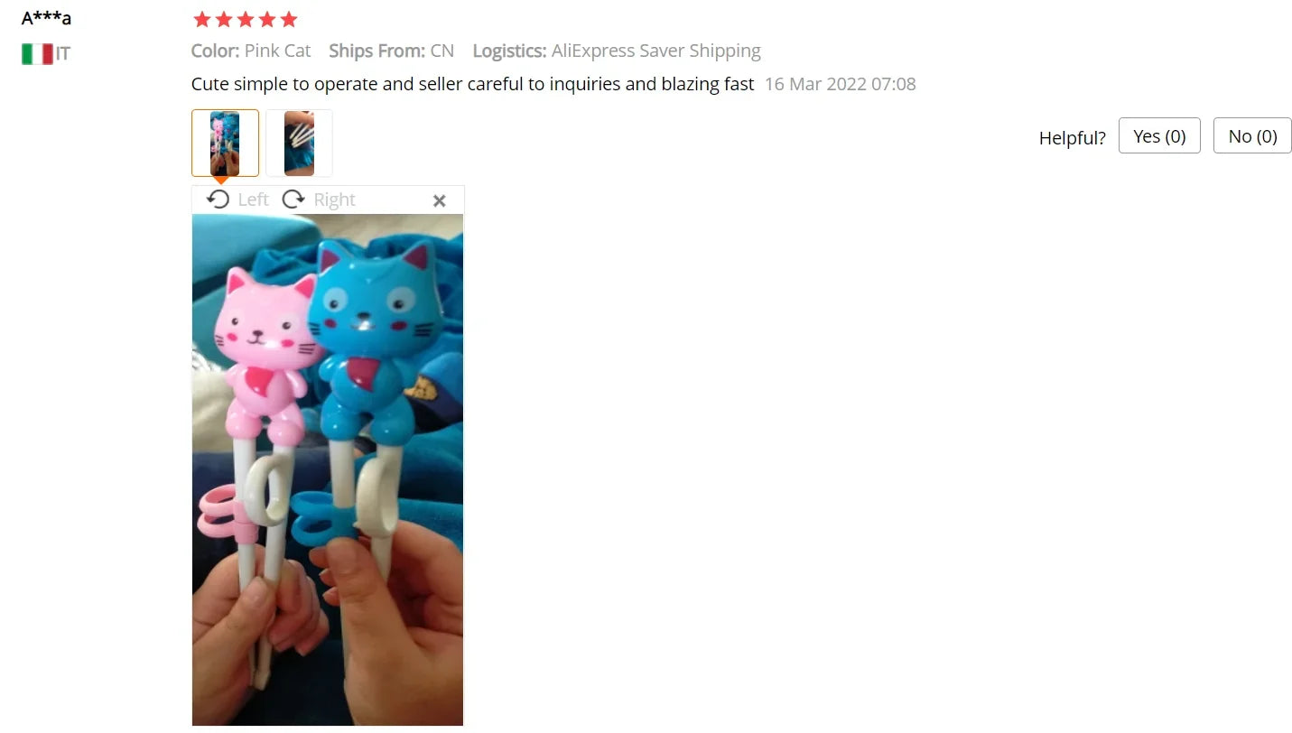 1pcs Cute Cat Kids Chopsticks Toddler for Kids Learning Training Chopsticks Aids Sushi Chopsticks Learner Helper Kids Favors