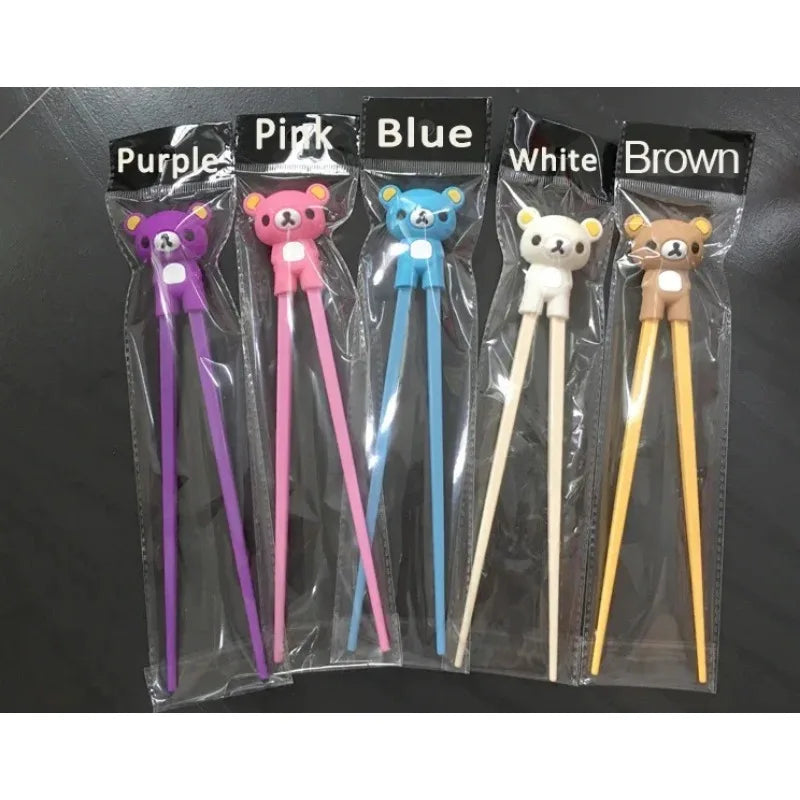 1pc Cute Bear Kids Chopsticks Toddler For Kids Learning Training Chopsticks Aids Sushi Chopsticks Learner Helper Kids Favors