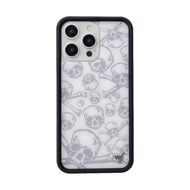 Wildflower wf Wild Flower Bones ice skates Phone Case for iPhone 15 14 13 12 16 Pro Max Plus 16pro 3D WF Metal Cover Funda