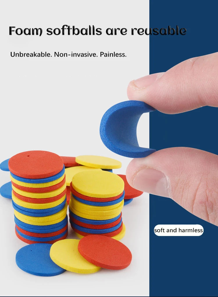 Soft Bullet Toy Gun Children's Flying Gun Toy Safety EVA Soft Bullet Foam Disc Launcher Gun Parent-Child Interaction Games Toys