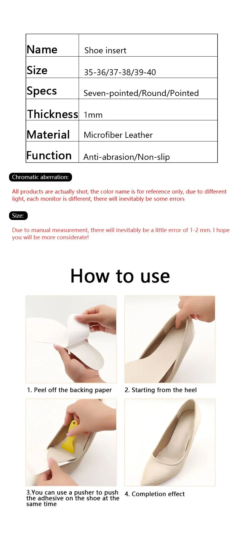 1Pair Women Sandal Insoles Antislip Soft Bottom Breathable Deodorzation High Heel Insoles High-heeled Shoes Sole Stickers Pad
