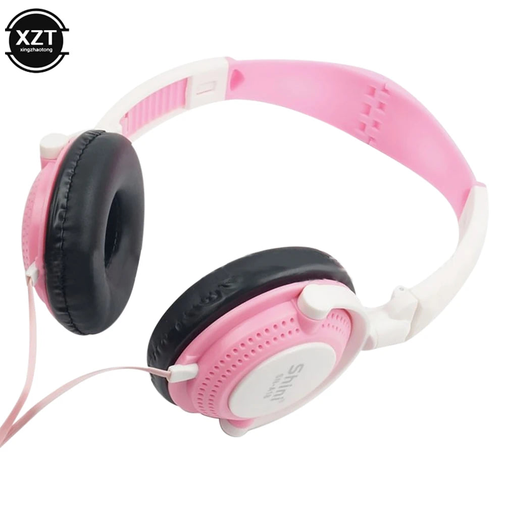 Wired Headphones With Microphone 3.5mm Earphones Foldable Gaming Headset Super Bass Stereo Music Headset For PC Phones
