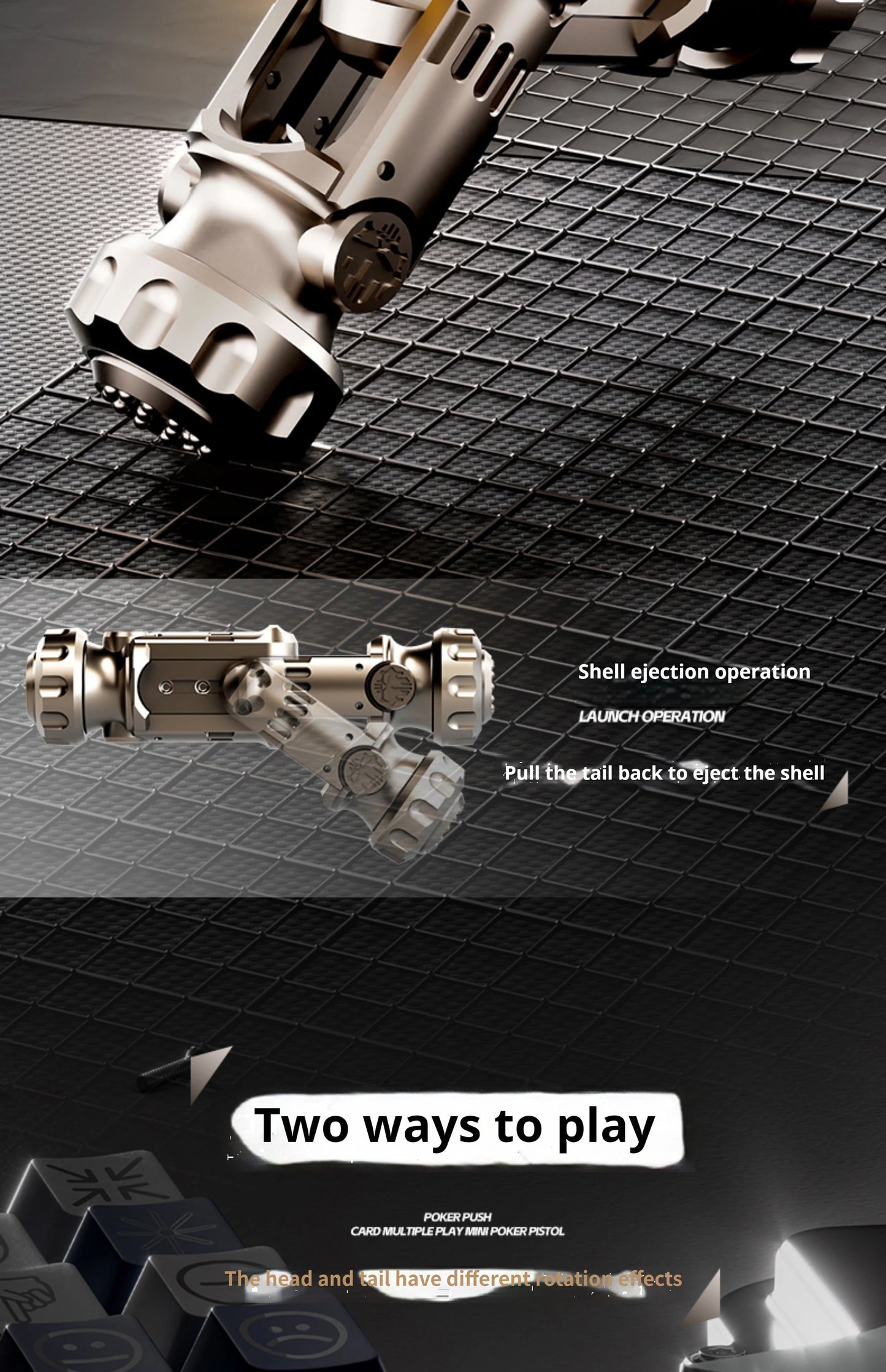 Stun Grenades Pistol Guns Novelties Sensory Metal Toy Creative Cool Things Punnk Mechanical Relieve Stress Relief Adults toys