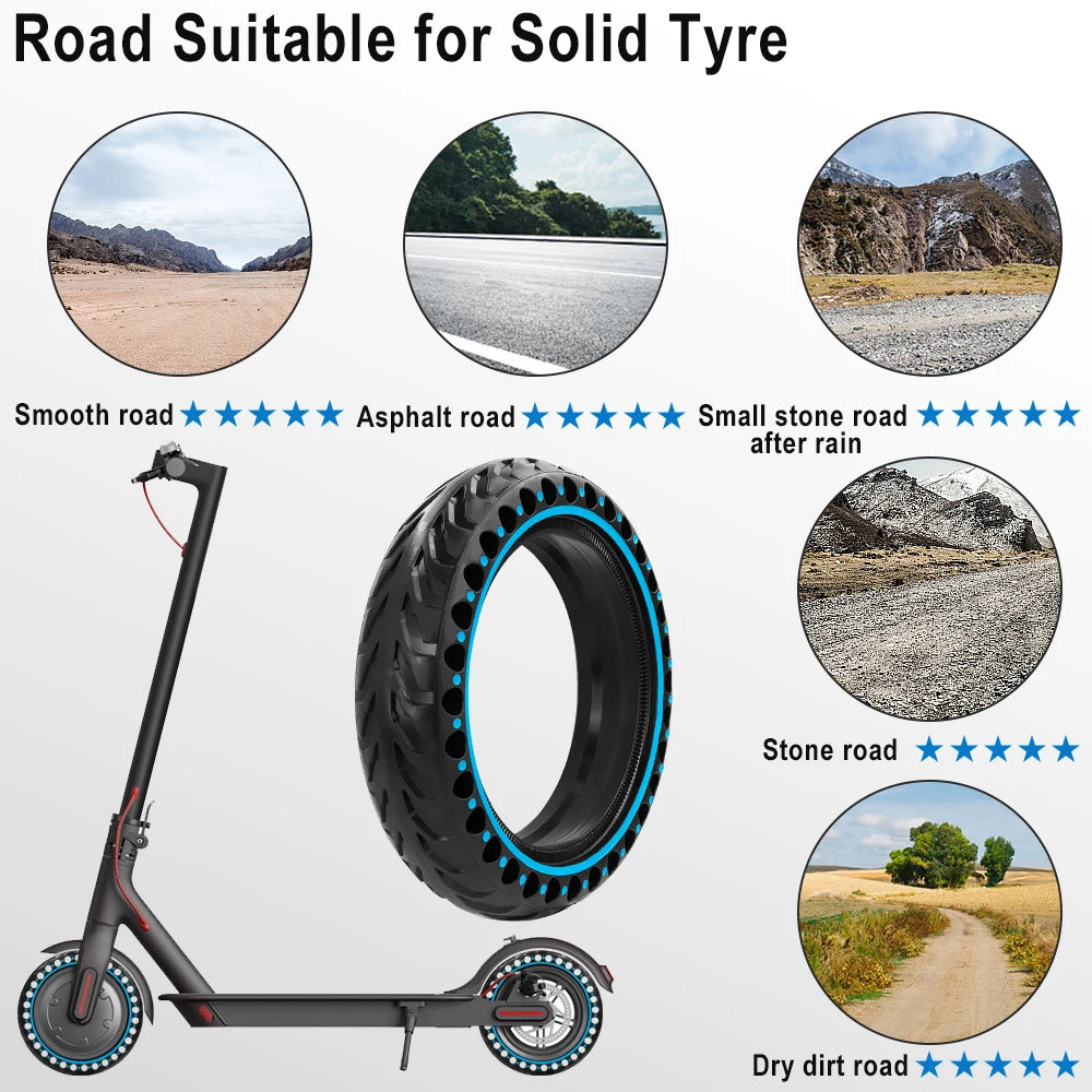 Solid Rubber Tyres 8 1/2 for xiaomi M365 pro 2 1S Electric Scooters Puncture-proof Tyres 8.5 Inch 8.5" Wheels Hard Rubber Tyres