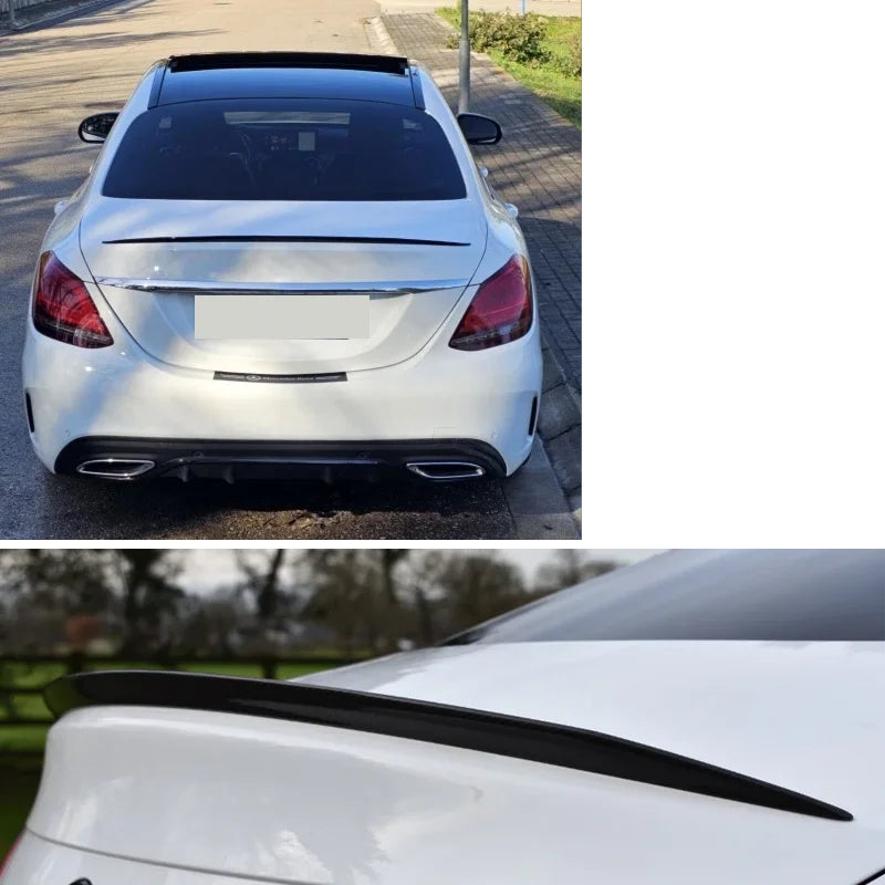 Suitable For Mercedes-Benz C-Class C63 C43 C180 C200 C250 C300 C400 C450 AMG Black Boot Trunk Wing Spoiler W205 Sedan 2015+