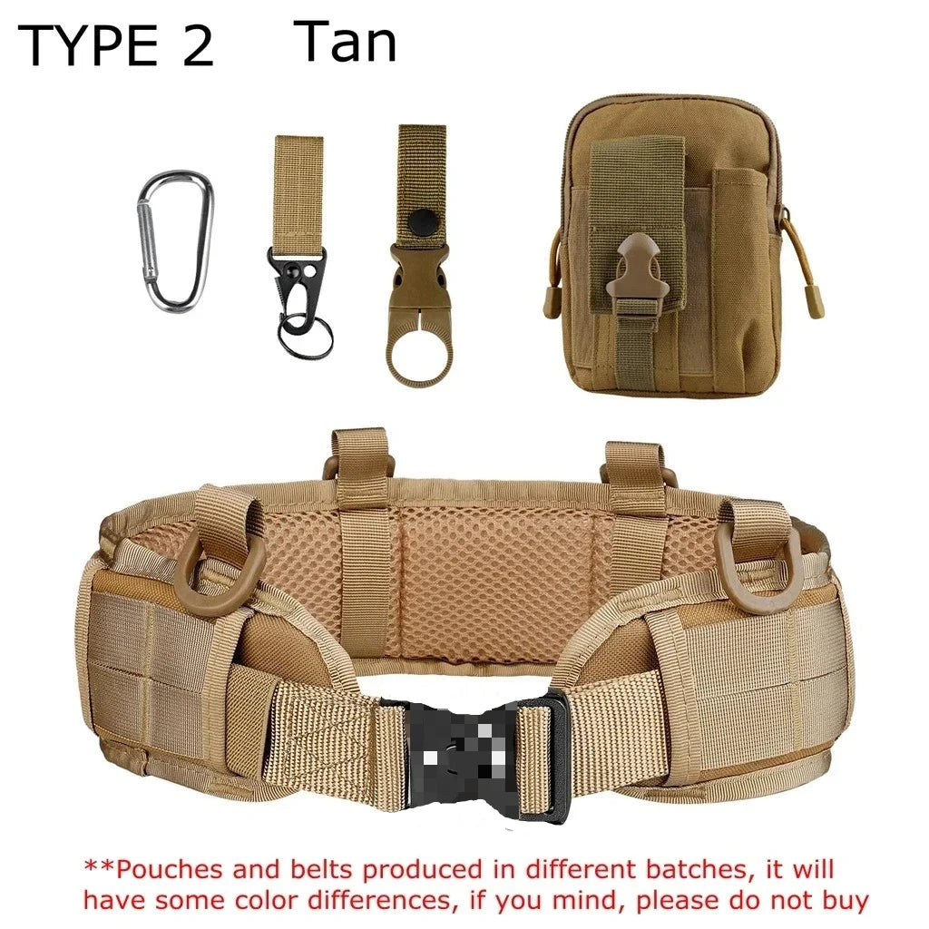 Tactical Padded Belt Airsoft CS Combat Molle Airsoft Belts Duty Paintball Waist Belt War Game Hunting Accessories