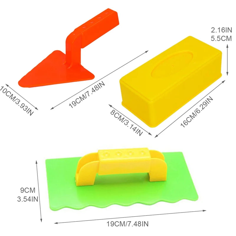3 PCS Snow Toy Beach Sand Fun Brick Maker Sand Castle Mold For Winter And Summer Build Snow Outddor Children's Birthday Toy Gift