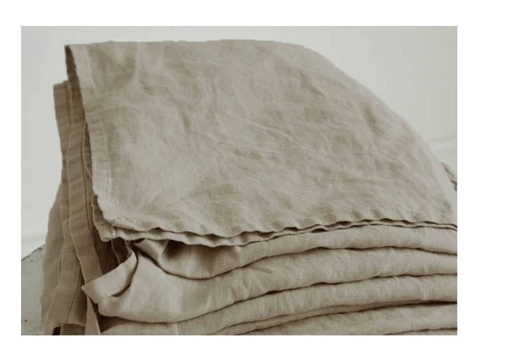Washed Linen Bed Sheets, Natural Linen Bed Sheets, 1-Piece Set, Breathable and Super Soft Bedding (Excluding Pillowcases)
