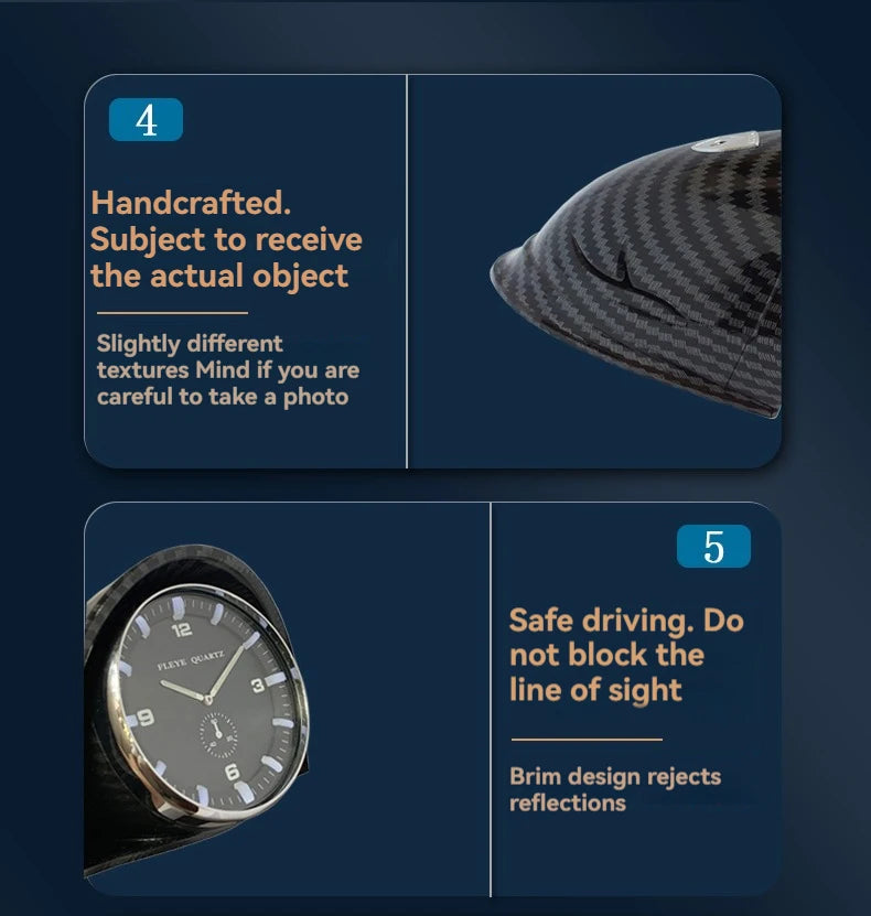 Universality Ambient lighting Car Interior Alarm Car Clock Car Dashboard Clock Car Watch Car Accessories Advanced Creative Clock