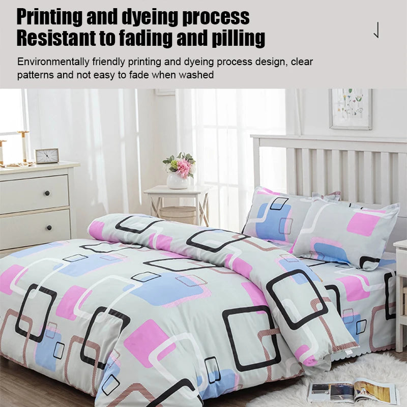1pcs Geometric Pattern Bedding Fashion Printed Quilt Cover Multi Size Bed Sheets Soft Breathable Duvet Covers 이불커버