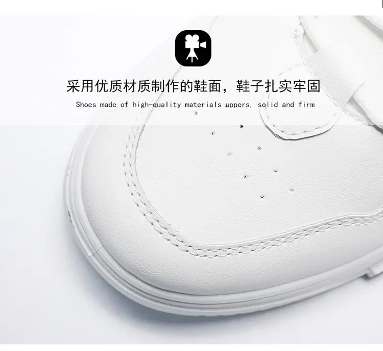 Men's shoes 2024 summer new breathable white shoes men's trendy and versatile thick soled sports board shoes trendy shoes - Belvar
