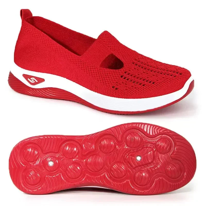 Orthopedic Shoes for Women Walking Shoes Slip On Arch Support Memory Foam Breathable Sneakers Summer Comfortable Casual Trainers - Belvar