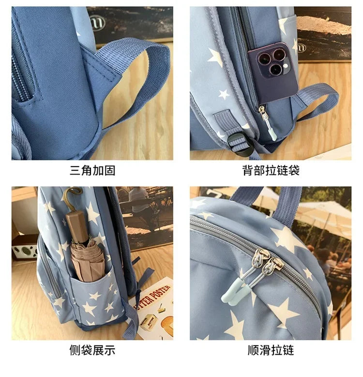 Star Backpack for Women Men 17 Inch Star Laptop Backpack College Bag Cute Travel Backpack Student Back To School Casual Bookbag