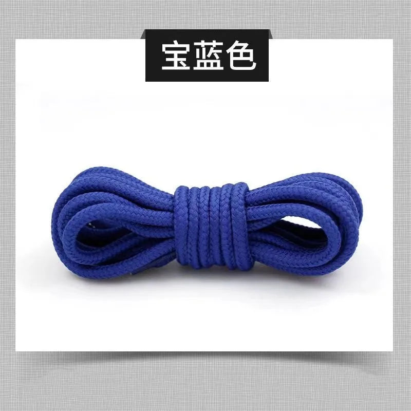 2pcs/ Pair Round Solid Polyester Black Brown Shoelaces For Marten Boot Women Men Outdoor Hiking Boots Sports Shoes Lace Strings