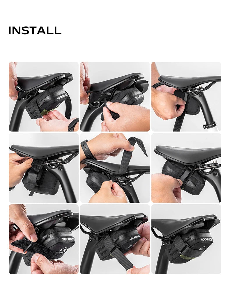 ROCKBROS Mini Bicycle Tail Bag Lightweight Portable Bike Storage Bag Small Tools Bag Road Bike Fashion Beautiful Bicycle Bags ﻿