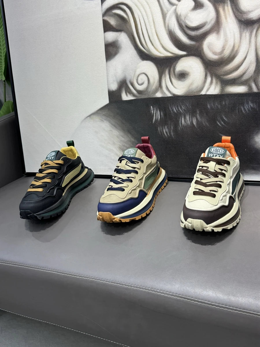 Men's Sneakers Shoes for Men Platform Sports Shoes Sports and Leisure Casual Sneaker Non-slip Fashion Wear-resistant Loafers - Belvar