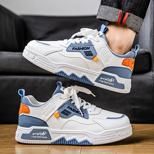 2025 Summer Fashionable Board Shoes Casual Sports Youth Thick Soled Walking Fashion Shoes Height Increasing Men's White Shoes - Belvar