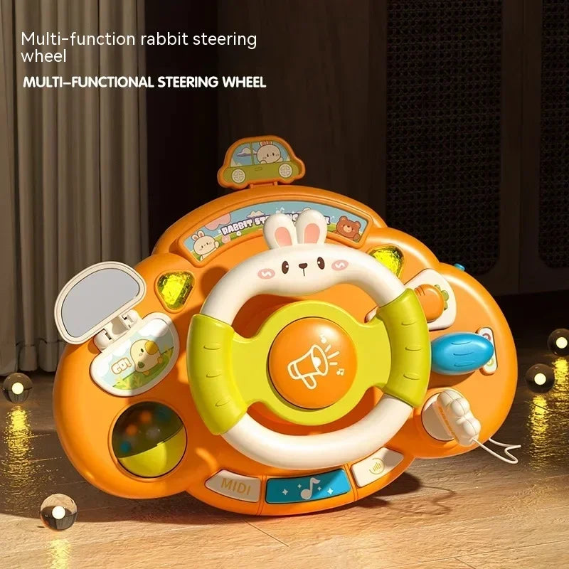 Steering Wheel Car Toys Rear Kids Simulates Driving  Seat  Baby Car  Comfort