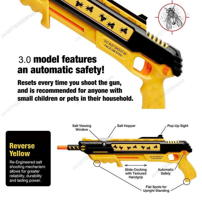 The New 3.0 Fly Killing Gun Can Be Equipped With Laser Aiming, Manual Salt Gun, Children's Toy, Adult Toy Mosquito Killing Gun