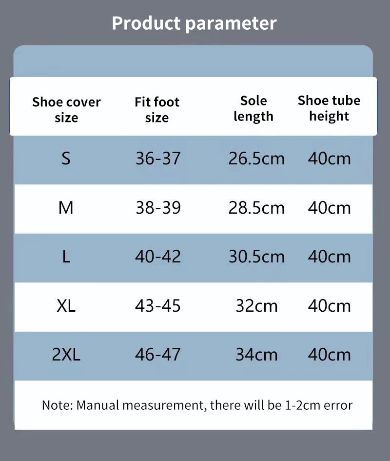 Thicken High Tube Outdoor Camping Waterproof Shoes Reusable Motorcycle Cycling Bike Rain Boot Shoes Covers Rainproof Shoes Cover