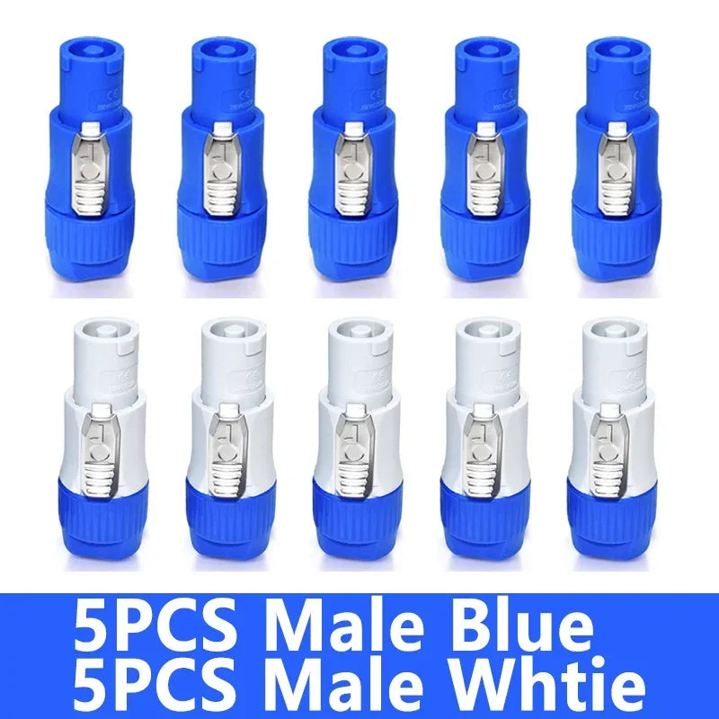 10Pcs 3Pin Speakon Power Connector Male Plug Socket Adapter for XRL Audio Speaker NAC3FCA NAC3FCB NAC3MPA 20A 250V
