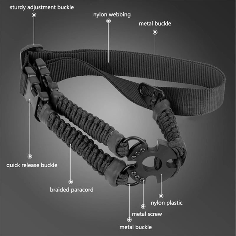 Rifles Sling Airsoft Guns Sling 1 Point Strap Sport Sling Shoulder Strap Practical Nylon Sling Adjustable Outdoors Sport