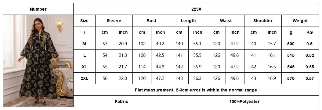 2025 Dubai Luxury Muslim Abaya Gold Floral Embroidered Long Dress Elegant Modest Islam Outerwear for in the MIddle East Women