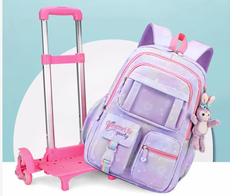 School Rolling backpack Bags school wheeled backpack for girls  kids School trolley bag for girls school bag wheels for girls