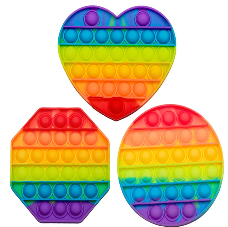 2023 Newest Silicone Rubber Anti Anxiety Stress Relief Push Pop Fidget Toys Squeeze The Toy For Kids Adults Special Needs