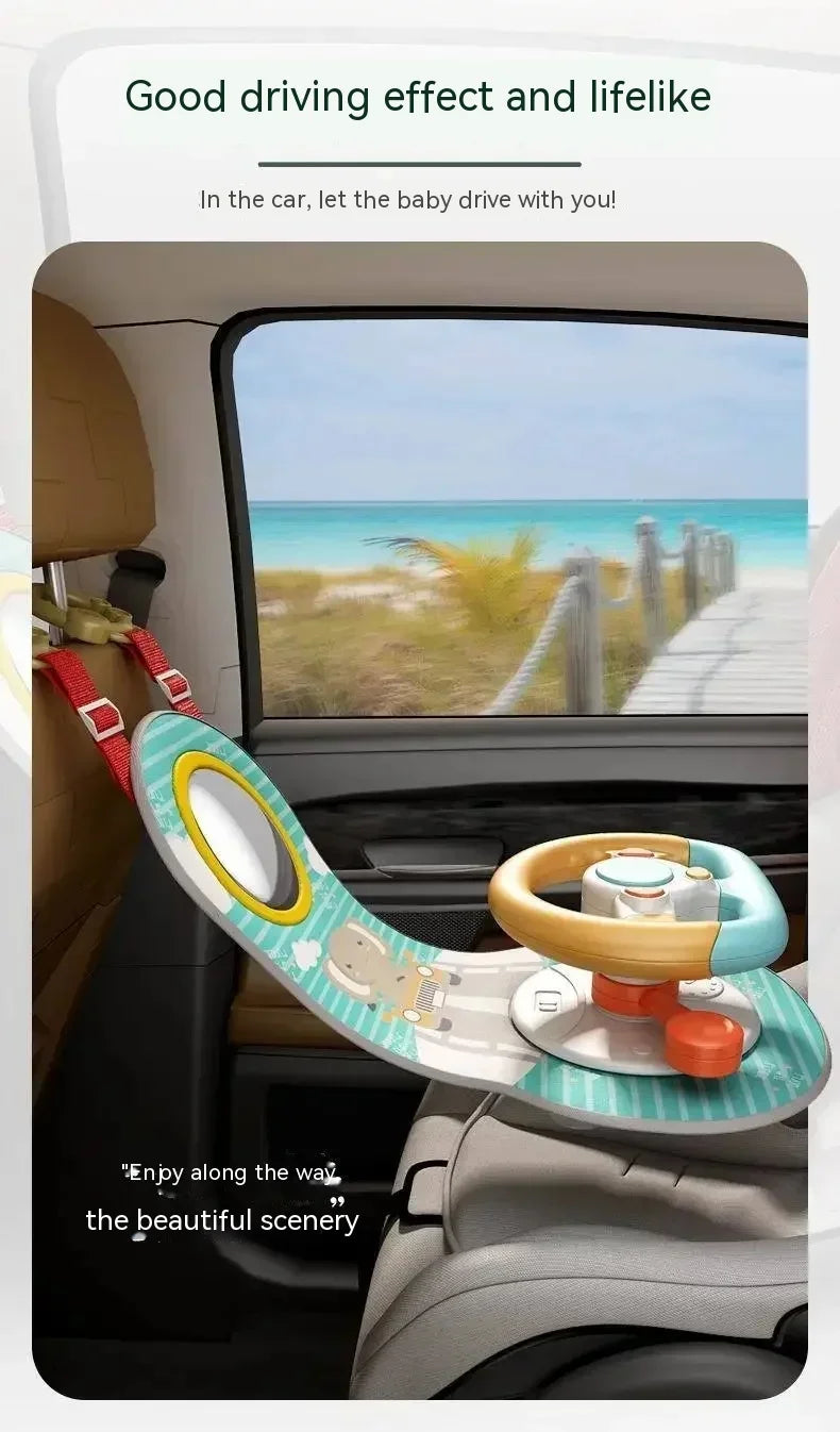 Steering Wheel Car Toys Rear Kids Simulates Driving  Seat  Baby Car  Comfort