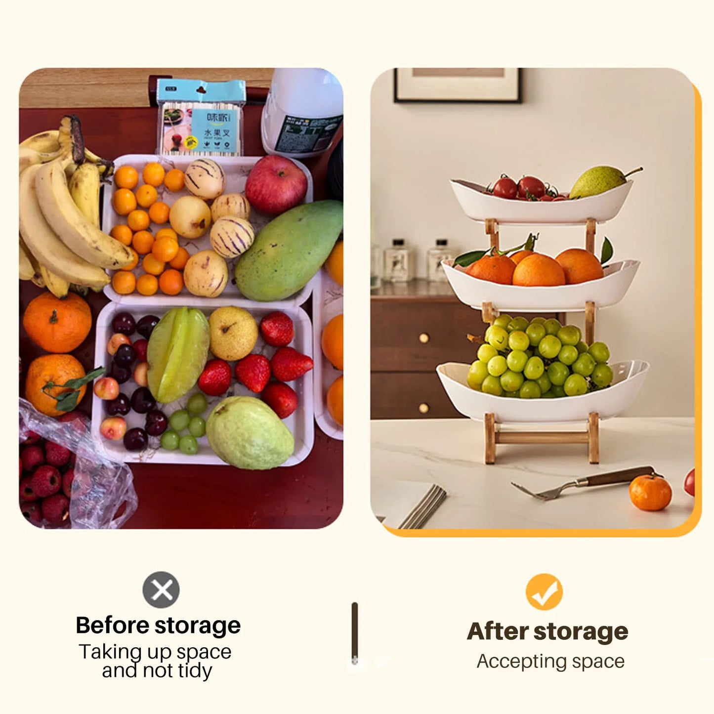 3 Layer Fruit Plate Home Living Room Plastic Snack Dish Creative Modern Dried Fruit Basket Candy Dish Cake Stand Salad Bowl
