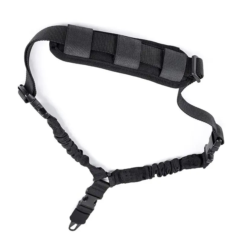 Tactical Sling Shooting With Shoulder Pad Adjustable one Point Bungee Airsoft Rifle Strapping Belt Hunting Hiking Accessories