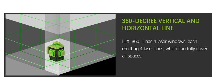 16-Line Laser Line Green Level Green Line Auto Level 360 Horizontal and Vertical Ultra Powerful Laser Green Beam Multi-Function