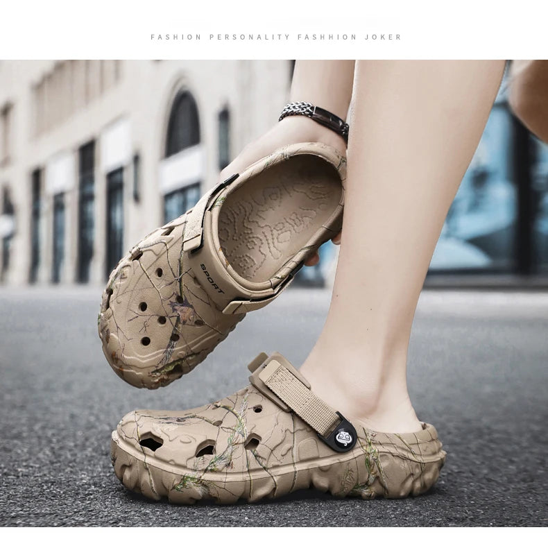 Men Slippers High Quality Classic Outdoor Anti-Slip Garden Shoes Lightweight Fashion Casual Sandals Sandals for Men Platform - Belvar